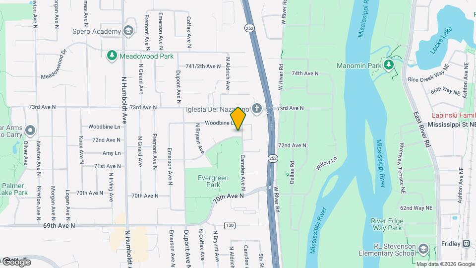 7211 Camden Ave N Map and Location Details