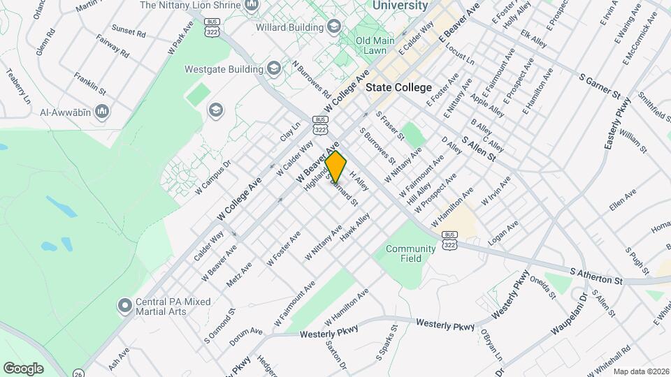 250 S Barnard St Map and Location Details