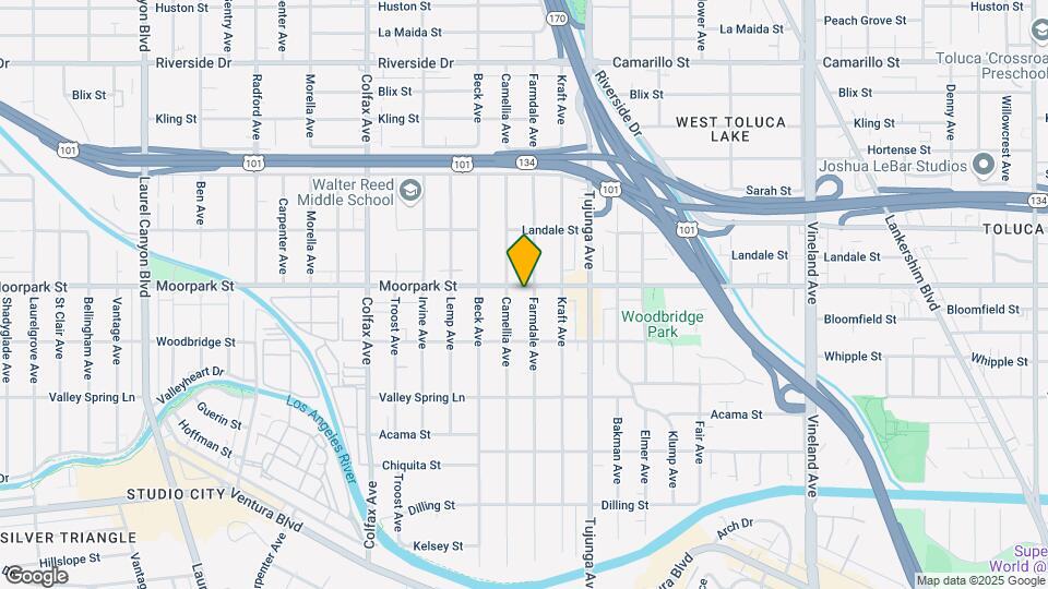 11474 Moorpark St Map and Location Details