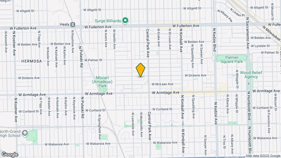 3627 W Dickens Ave Mapa y Detalles de la Ubicación