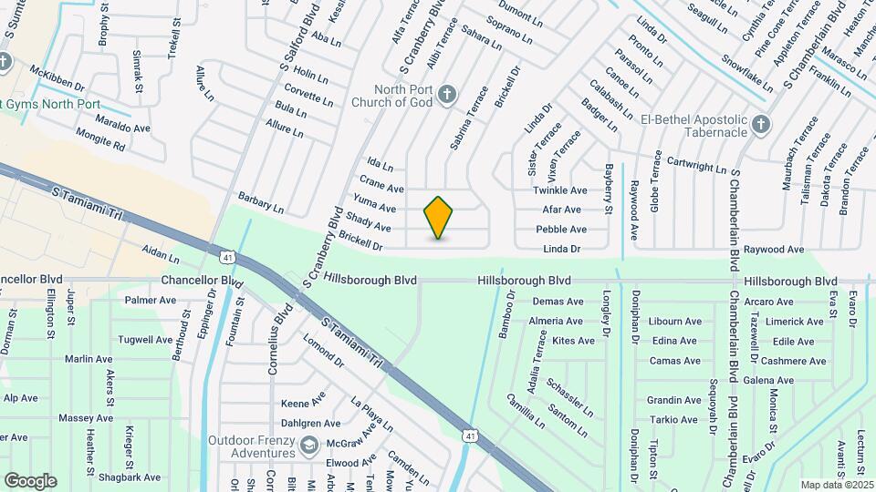 5852 Brickell Dr Mapa y Detalles de la Ubicación