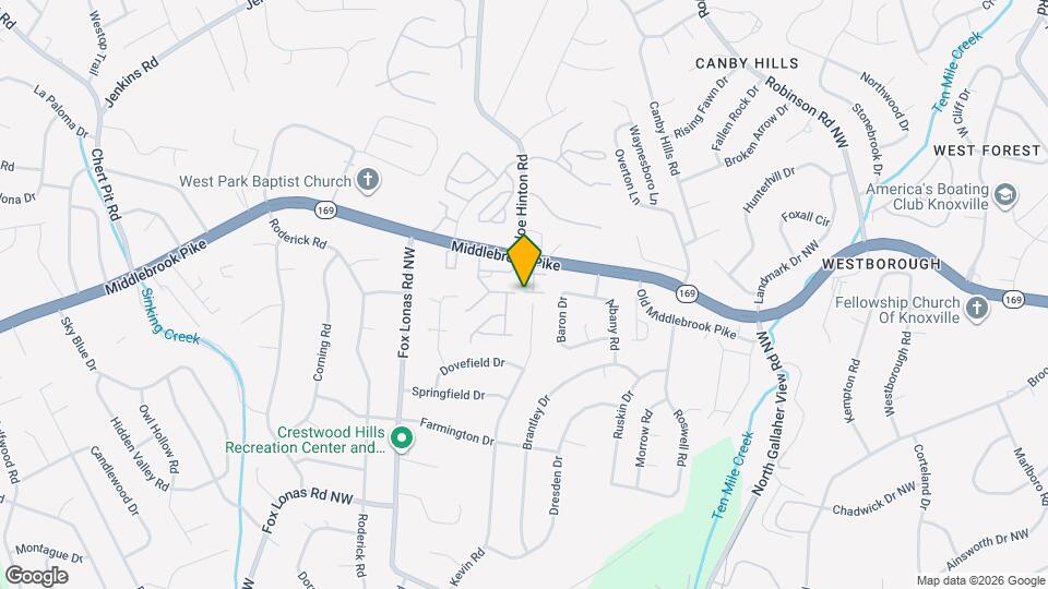 1207 Crest Brook Dr Map and Location Details