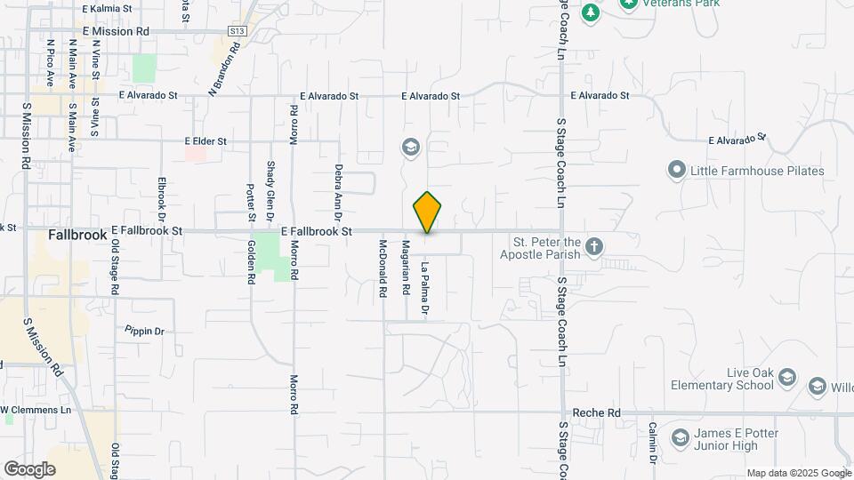 1201 E Fallbrook St Map and Location Details