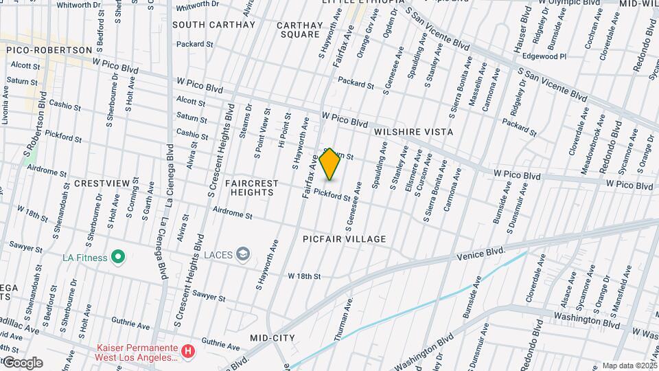 1556 S Orange Grove Ave Map and Location Details