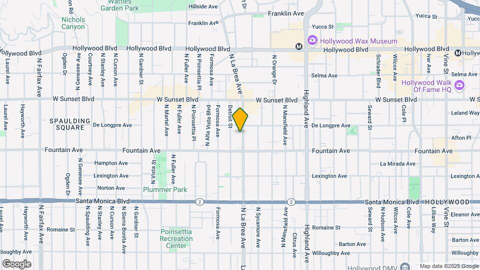 1335 N La Brea Ave Map and Location Details