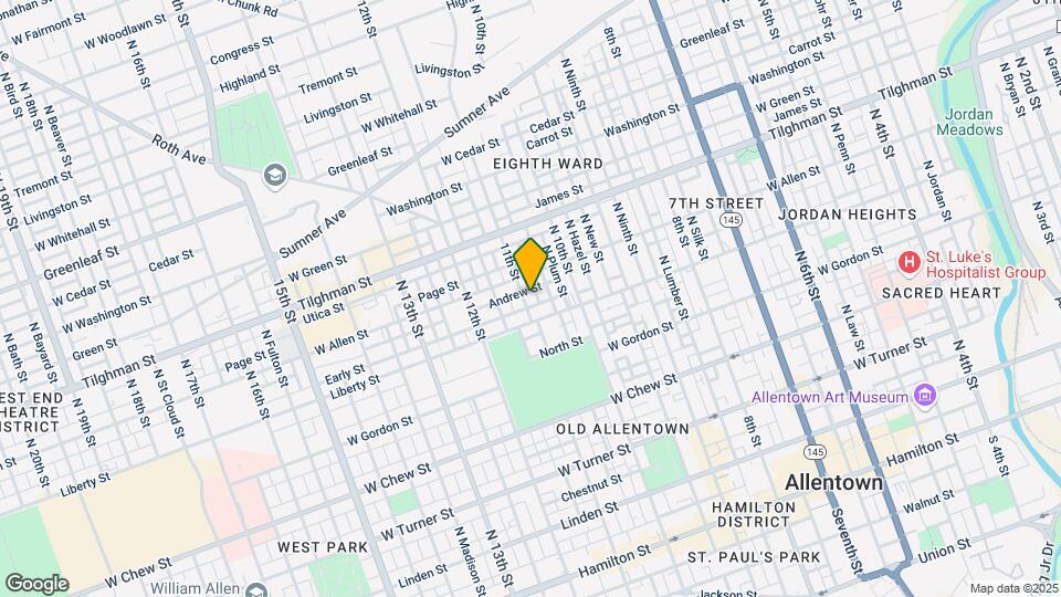 519 N 11th St Map and Location Details