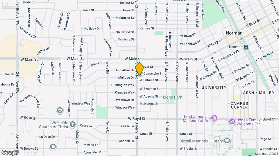 1127 W Eufaula St Map and Location Details