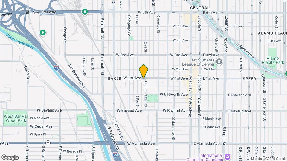 510 W 1st Ave Map and Location Details