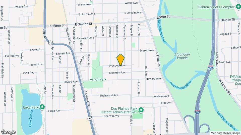 1721 Prospect Ave Map and Location Details
