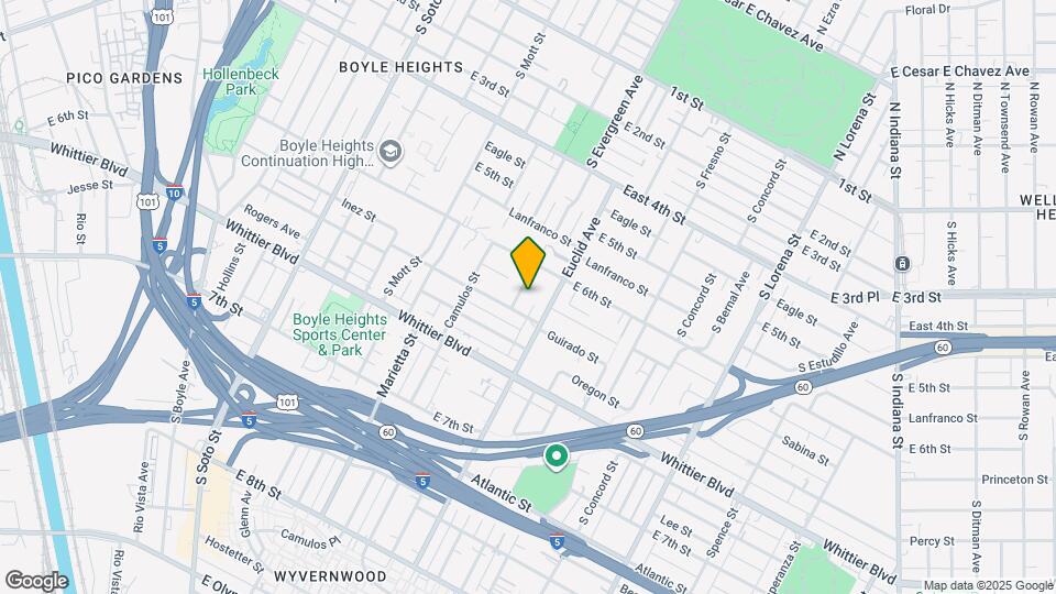 632 S Evergreen Ave Map and Location Details