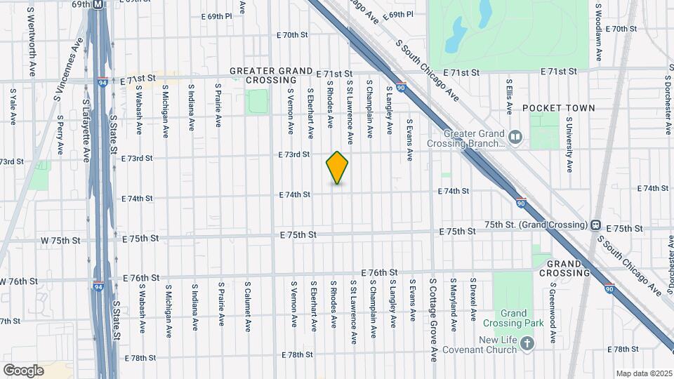 7355 S Rhodes Ave Map and Location Details