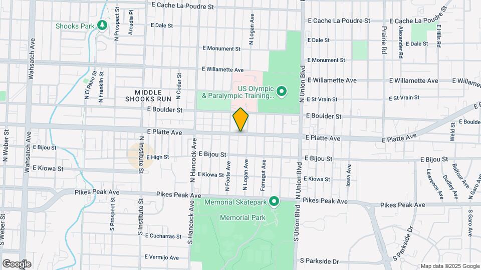 1413 E Platte Ave Map and Location Details
