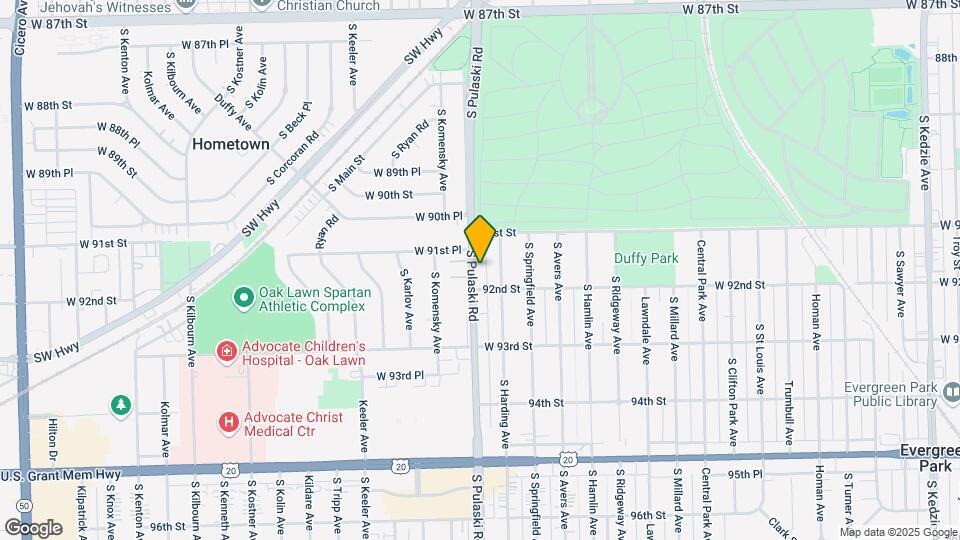 9139 S Pulaski Rd Map and Location Details