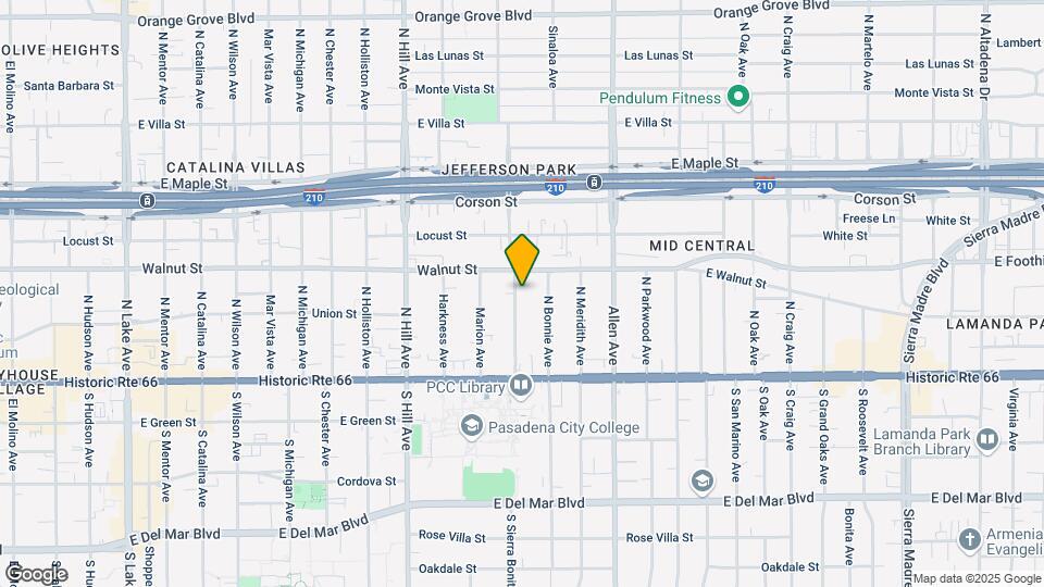160 Sierra Bonita Ave Mapa y Detalles de la Ubicación