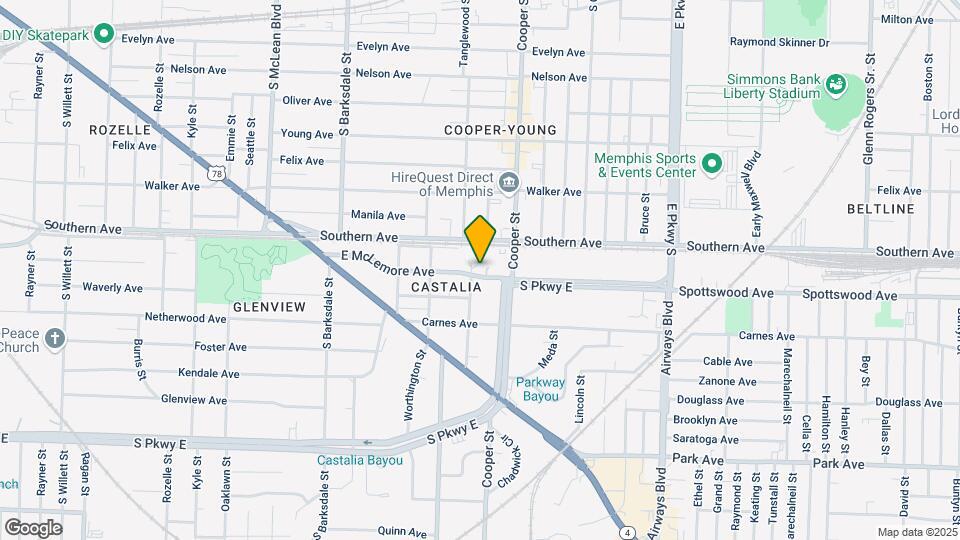 2092 E McLemore Ave Map and Location Details
