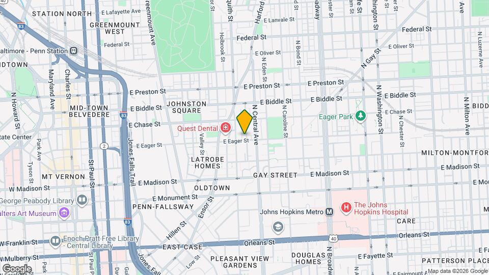 1214 E Eager St Map and Location Details