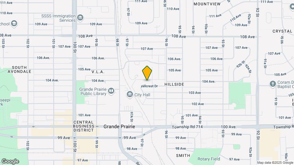 9650 Hillcrest Dr Map and Location Details