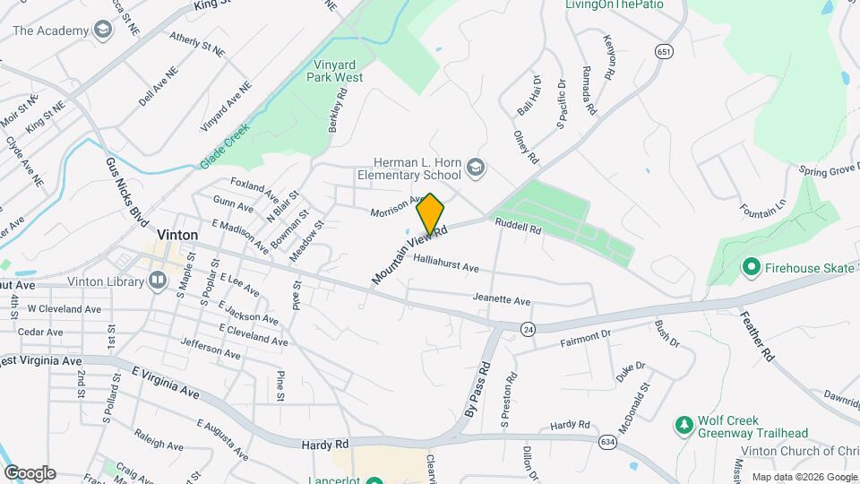 1109 Mountain View Rd Map and Location Details