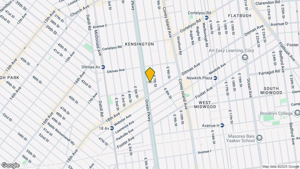 581 Ocean Parkway Mapa y Detalles de la Ubicación