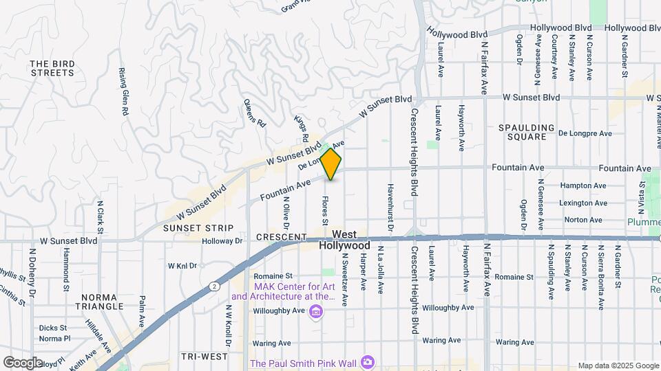 1260 N Flores St Map and Location Details