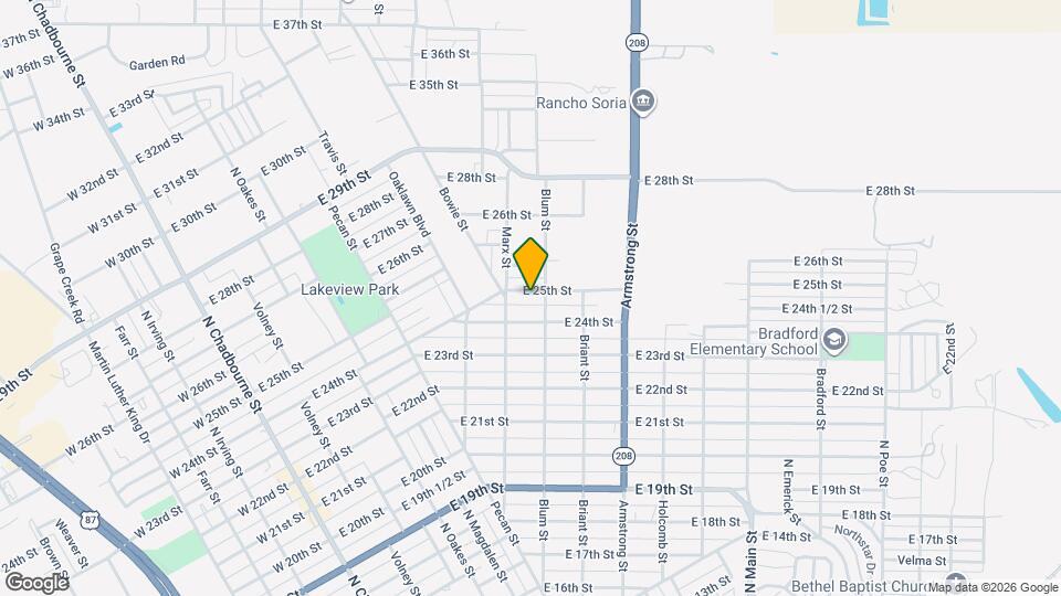 521 E 25th St Map and Location Details