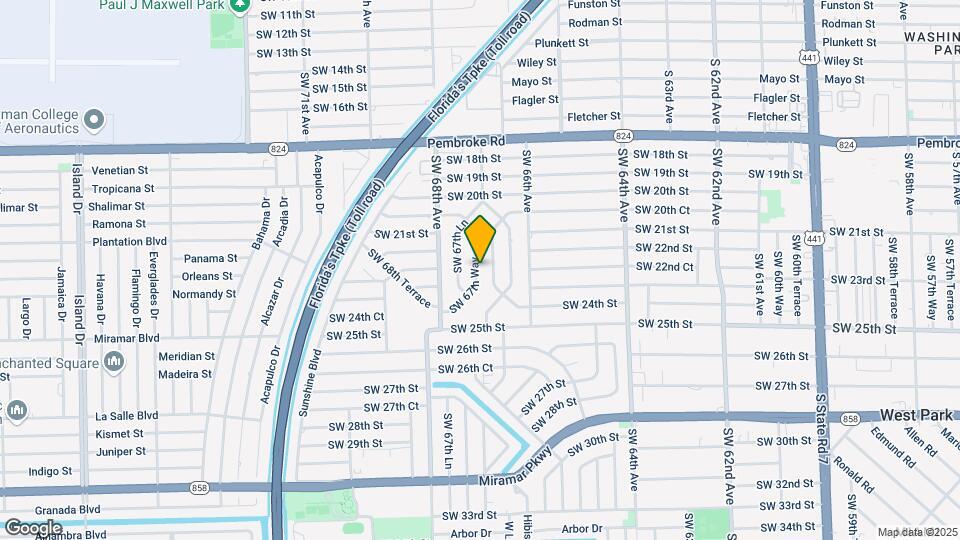 2231 SW 67th Way Map and Location Details