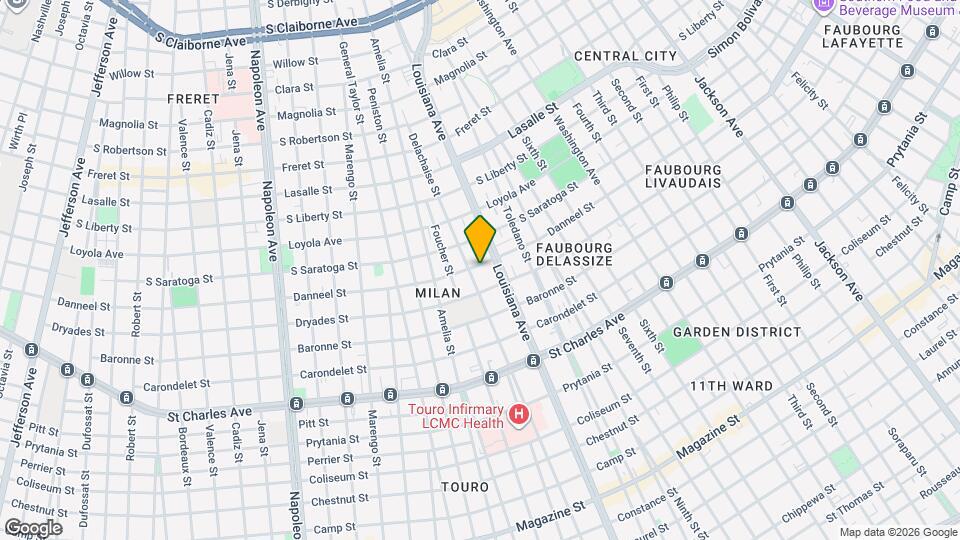 3424 Danneel St, Unit 3424 Map and Location Details