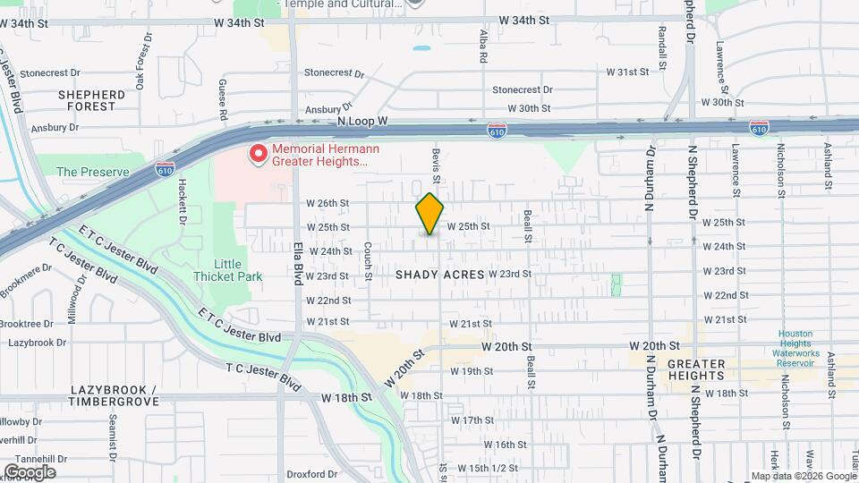 1307 W 24th St Map and Location Details