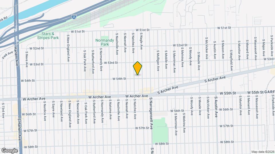 5353 S Natchez Ave, Unit 1F Map and Location Details