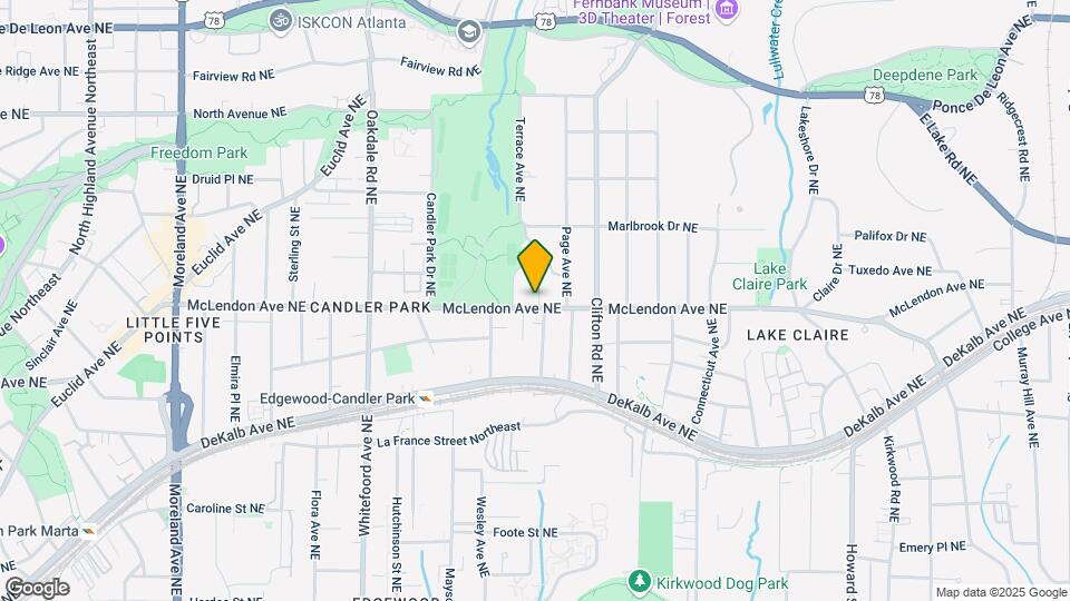 1594 McLendon Ave NE Map and Location Details