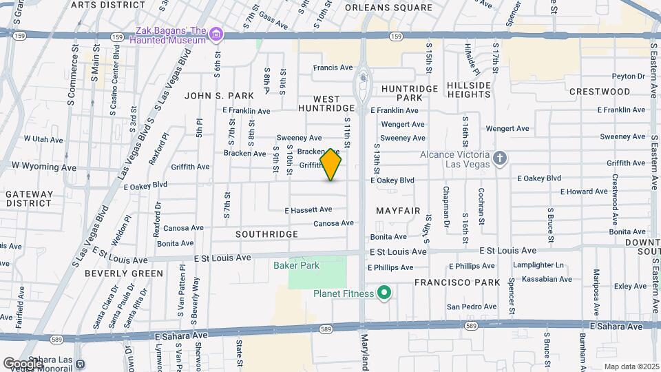 1056 E Oakey Blvd Map and Location Details