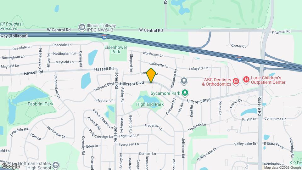 601 Hillcrest Blvd Map and Location Details