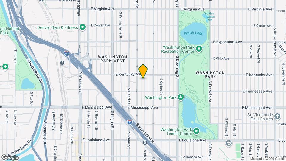 933 S Clarkson St Map and Location Details