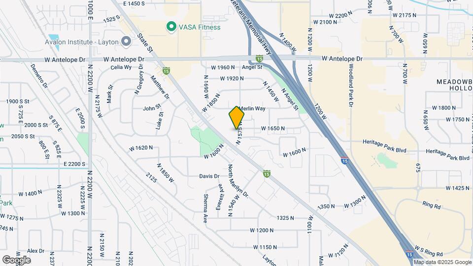 1637 N 1575 W Map and Location Details