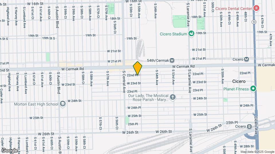 5507 W 22nd Pl Map and Location Details