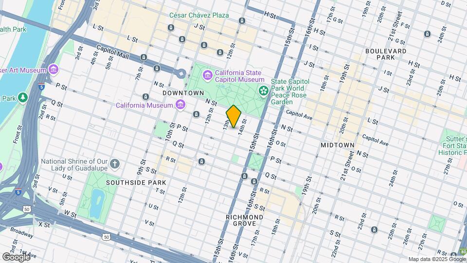 1316 O St Mapa y Detalles de la Ubicación