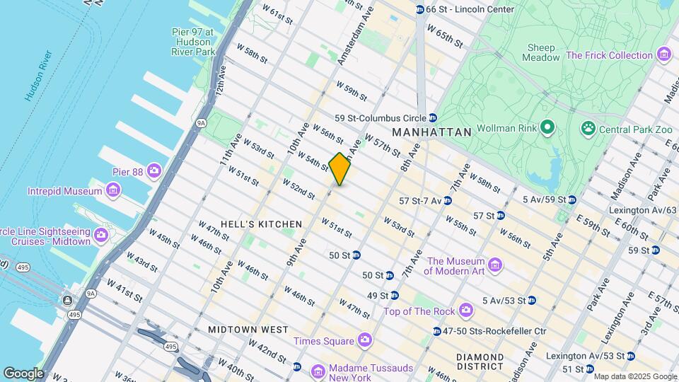 357 W 53rd St Map and Location Details