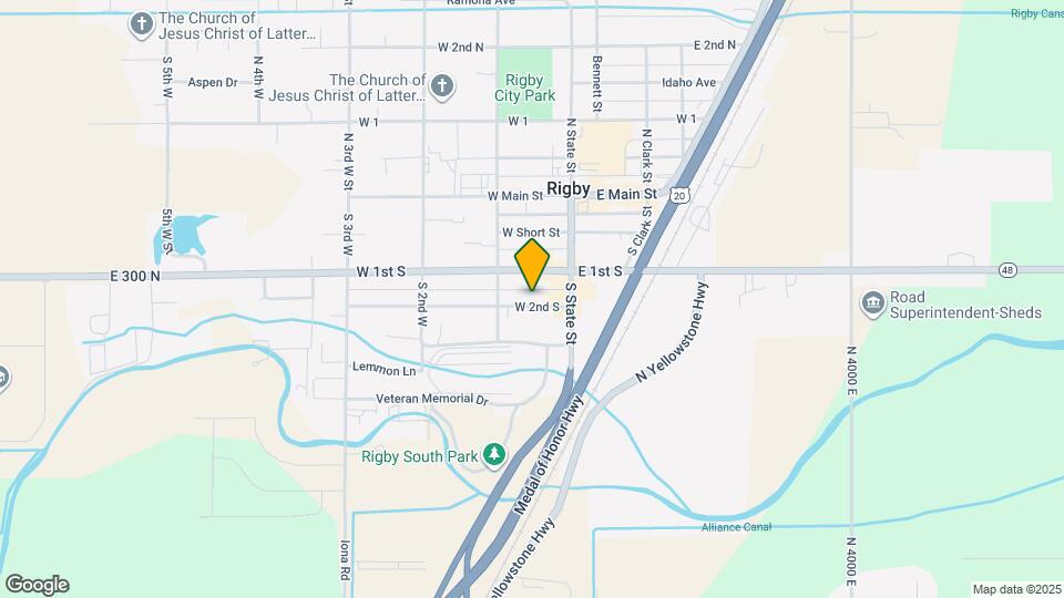 150 W 2nd S Map and Location Details