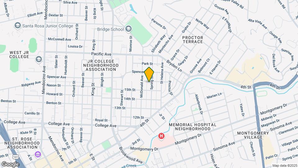 1019 Spring St Map and Location Details
