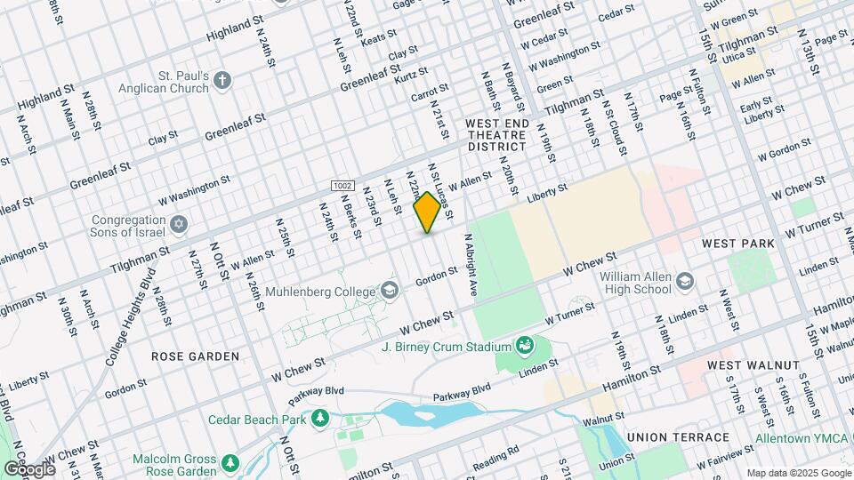 442 N 22nd St, Unit Unit 1 Map and Location Details