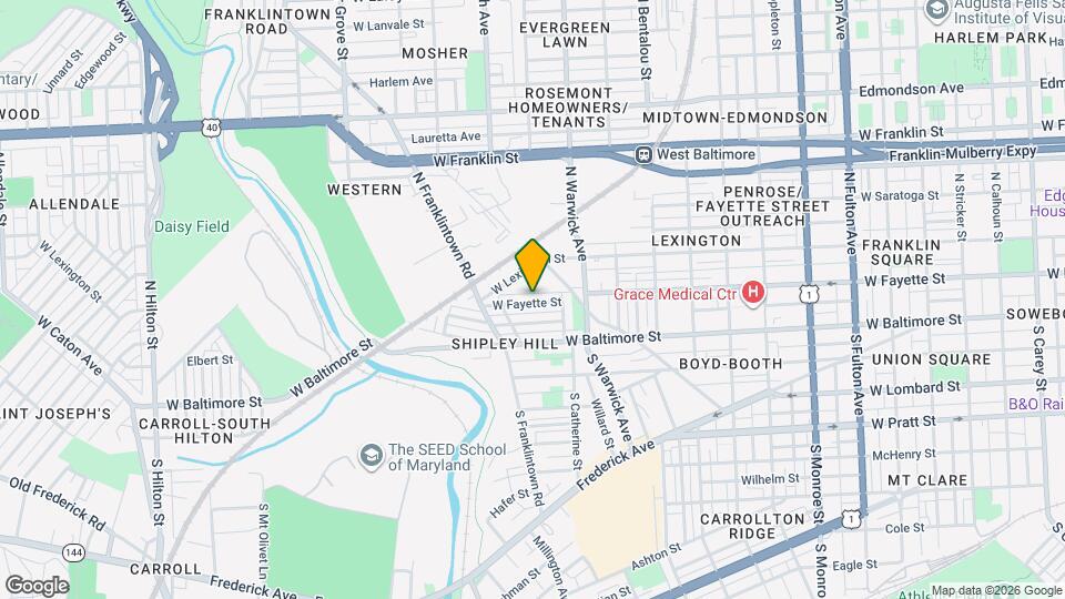 2542 W Fayette St Map and Location Details