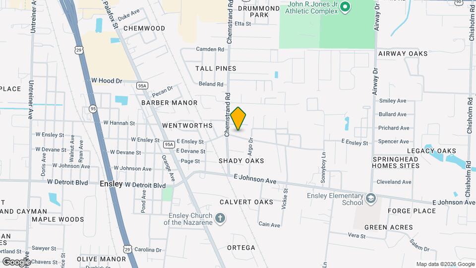 150 E Ensley St Map and Location Details