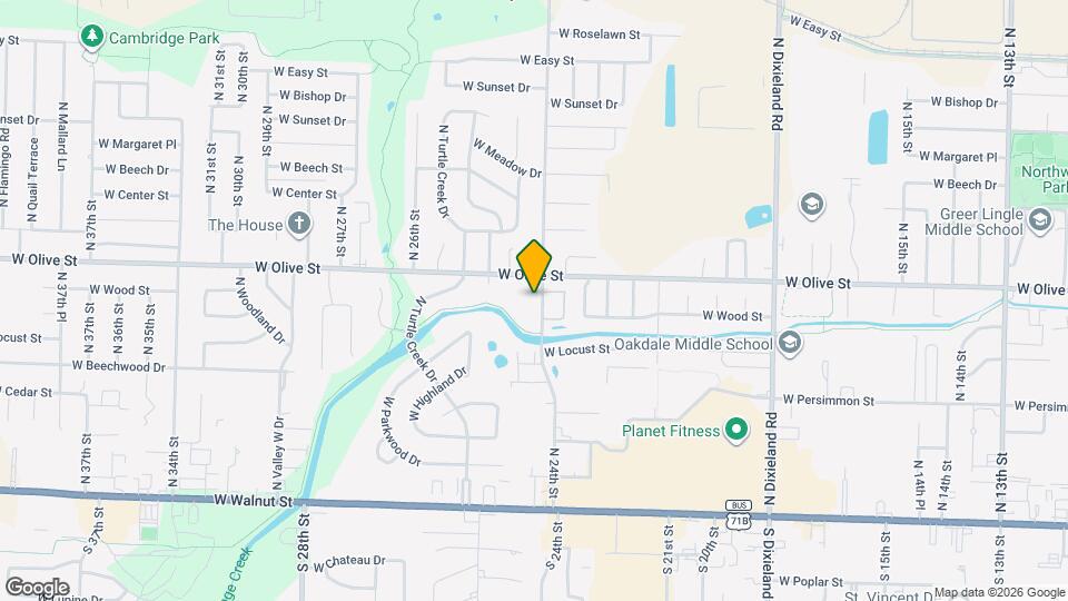 Olive Street Apartments Mapa y Detalles de la Ubicación