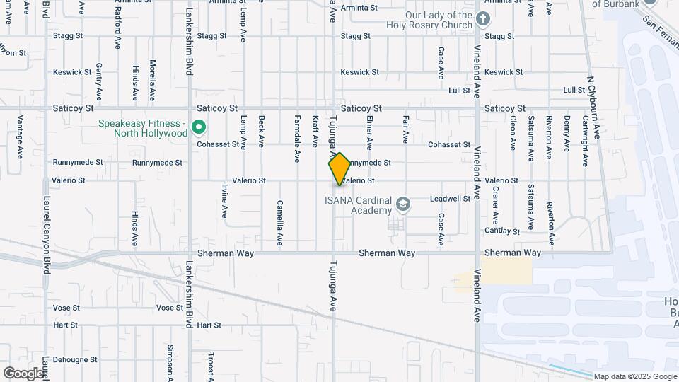7344 Tujunga Ave Map and Location Details