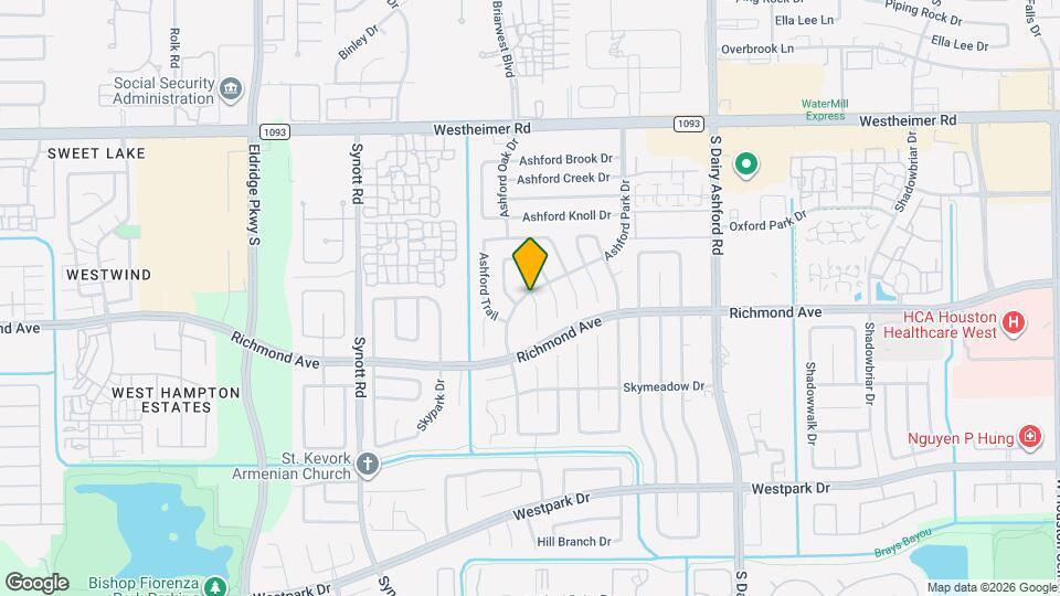 3102 Ashford Bend Dr Map and Location Details
