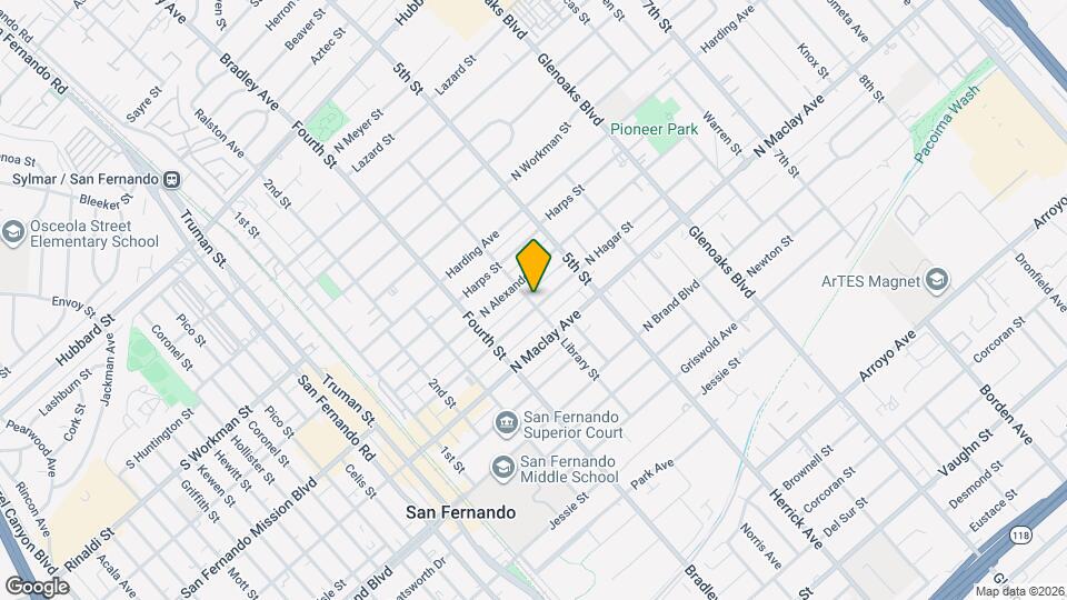 11864 Borden Ave Map and Location Details