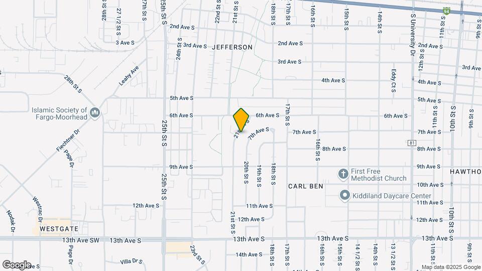 702 21st St S Map and Location Details