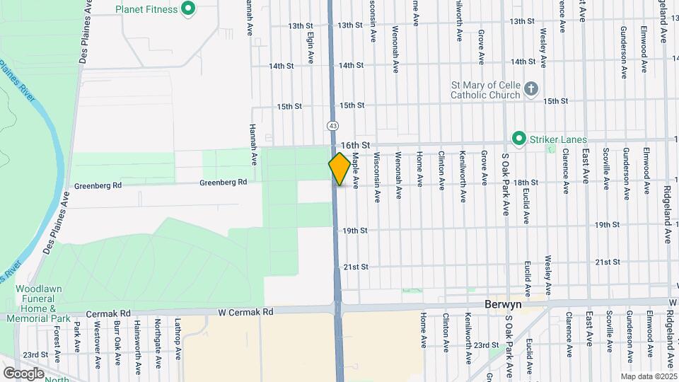 1801 S Harlem Ave Map and Location Details