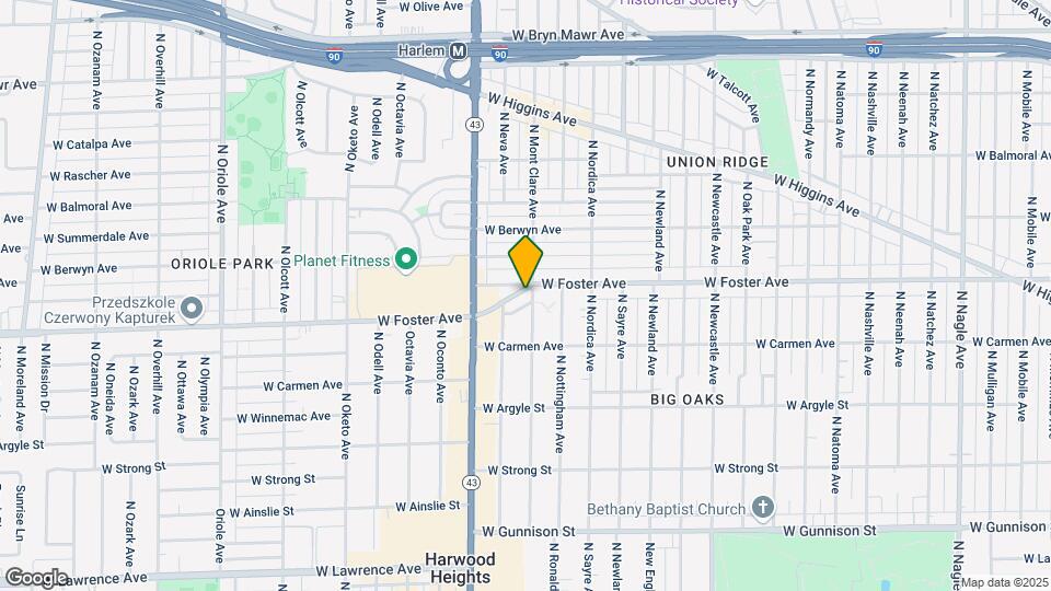 7105 W Foster Pl Map and Location Details