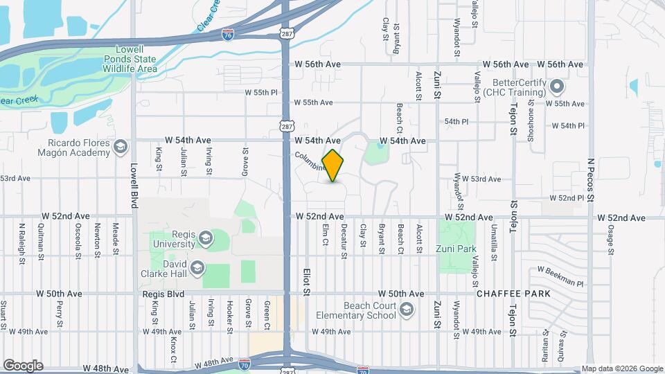 2820 W 53rd Ave Map and Location Details
